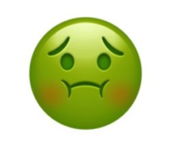 Emoji indicating nauseousness.
