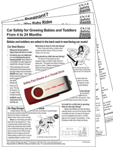 A Safe Ride News product, the Fact Sheets on a thumb drive.